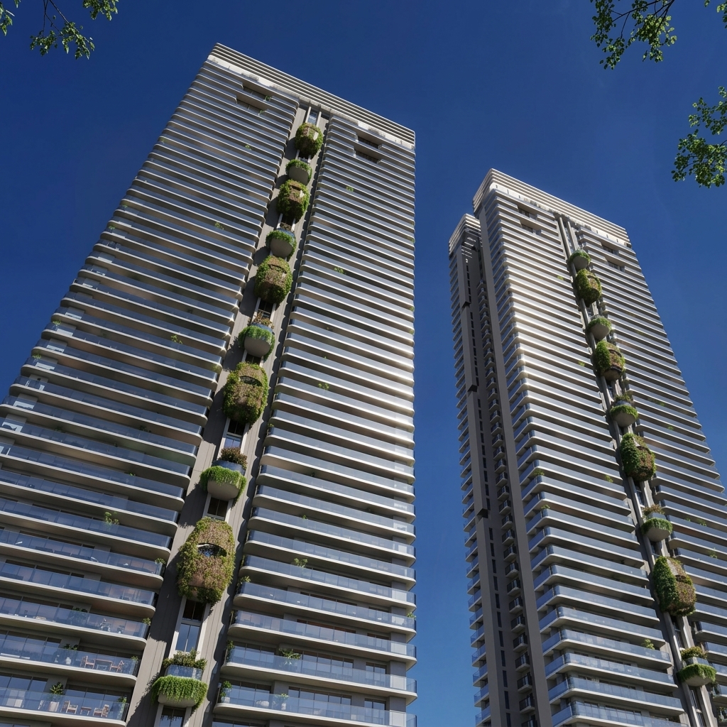 Skynest vertical gardens close up